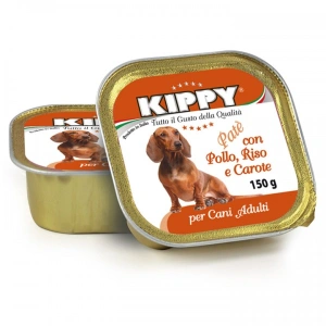 Pate Kippy dog, cu pui, orez si morcov, 150g