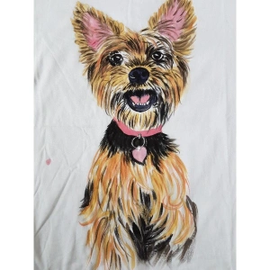 Tricou personalizat, din bumbac, pictat manual cu vopsele acrilice speciale pentru textile, nontoxice. - Img 9