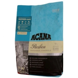Acana Dog Pacifica 11.4 kg + Recompense pentru caini, monoproteice, Acana, cu ficat de pasare 100g