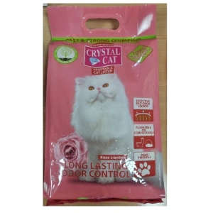 Asternut igienic pentru pisici Crystal Cat, Tofu, Trandafir, 5 L - Img 3