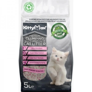 Asternut Igienic Premium KittyMax Baby Powder pentru Pisici 5 L