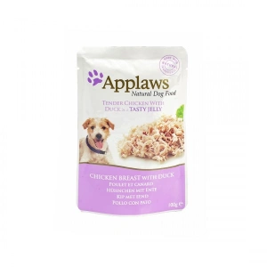Hrana umeda pentru caini Applaws cu piept de pui si rata in aspic 100 g