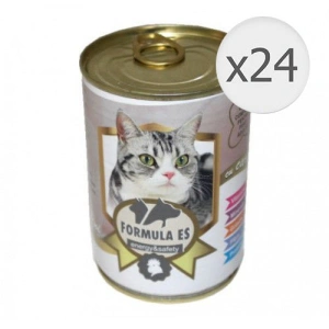 Hrana umeda pentru pisici, Formula ES, Pui, 24 x conserva 415 g