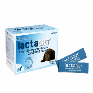 Lapte maternizat instant, pentru catei, Lacta Diet Nastere si Intarcare, cutie 40 plicuri x 7.5 gr