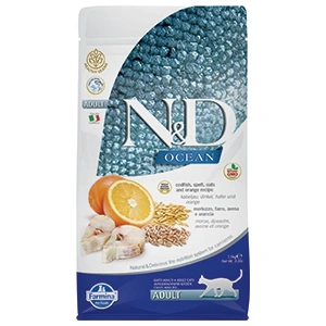 ND Cat Ocean Codfish, Spelt, Oats and Orange Adult 1.5 kg