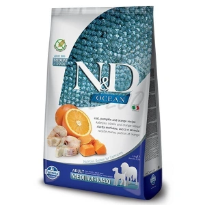 ND Ocean GF Dog Codfish, Pumpkin and Orange Adult Medium and Maxi 12 kg