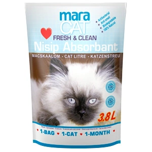 Nisip litiera pisici, Maracat, Absorbant Silicat, 3.8 L