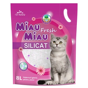 Nisip silicat Miau Miau Fresh, 8L