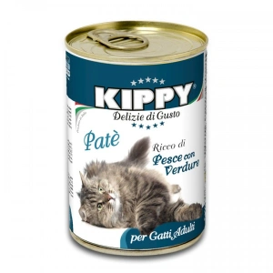Pate Kippy cat, cu peste si legume, 400g