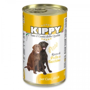 Pate Kippy dog, cu pui si curcan, 1250g