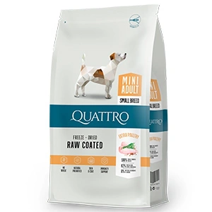 Quattro Dry Adult Mini Breed Dog Food Extra Poultry 7 kg