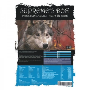 SUPREME'S PREMIUM ADULT FISH & RICE 10 kg + CADOU CONSERVA BTG CLASSIC 1240 gr