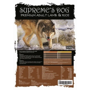 SUPREME'S PREMIUM ADULT LAMB & RICE 10 kg + CADOU CONSERVA BTG CLASSIC 1240 gr