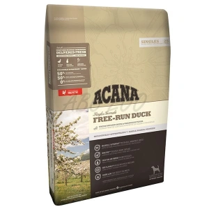 Acana Singles Rata si Pere, 11.4 kg + Recompense pentru caini, monoproteice, Acana, cu ficat de pasare 100g