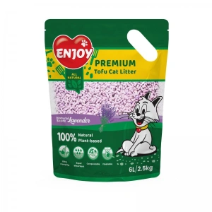 Asternut igienic pentru pisici Enjoy, Tofu Lavanda, 6 L - Img 2