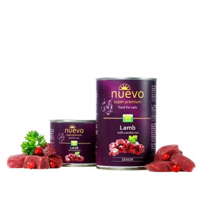 Bax 6 conserve Nuevo Cat Senior Miel si Afine 400 gr