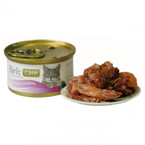 Hrana Umeda Pisici Brit Care Super Premium Ton Somon 80g