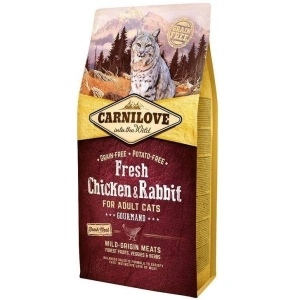 Hrana uscata pentru pisici Carnilove Fresh, Pui si Iepure, 6 kg