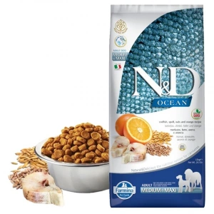 N&D Healthy Grain, Ocean Dog, Adult Medium Maxi, Peste si Portocale, 12 kg - Img 2