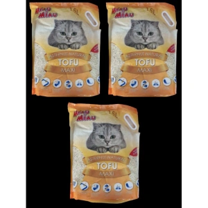 Pachet 3 X Nisip pentru pisici MIAU MIAU Tofu VANILIE 15L - Img 4