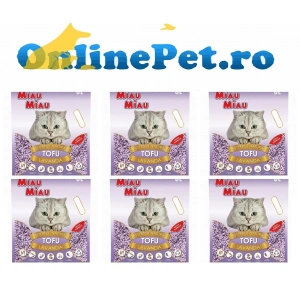 Pachet 6 x Nisip pentru pisici MIAU MIAU Tofu LAVANDA 6L - Img 6