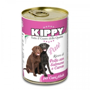 Pate Kippy dog, cu pui, somon si morcov, 400g