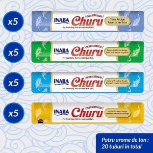 Recompense pentru pisici Inaba Churu, Ton si Pui, 50 buc - Img 2