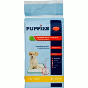 Set covorase absorbante cu benzi adezive, cu feromoni, Puppies S, 45x30 cm, 10 buc - Img 2