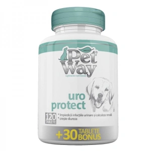 Supliment nutritiv pentru caini Petway Uroprotect, 120 tablete + 30 bonus