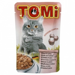 Tomi Cat cu Vitel si Curcan, 20 x plicuri 100 g