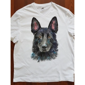 Tricou personalizat, din bumbac, pictat manual cu vopsele acrilice speciale pentru textile, nontoxice. - Img 3