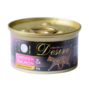 Conserva DESIRE Pui File si Somon in Gelatina 85g