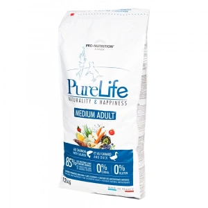 Flatazor Pure Life Medium Adult cu somon si carne de rata, 12 kg