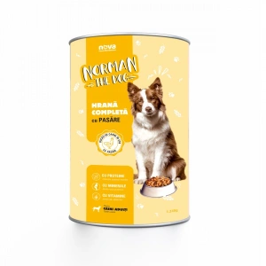 Hrana Umeda Pentru Caini, Norman, Cu Pasare, conserva 1240 Gr