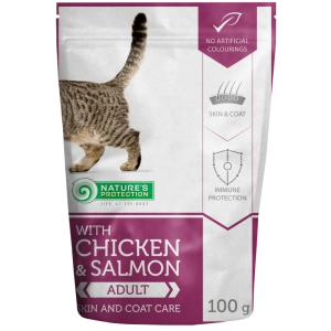 Natures Protection Cat Skin And Coat Chicken Salmon 100 G