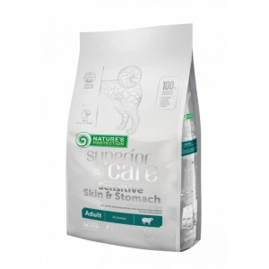 Natures Protection Superior Care Sensitive Skin & Stomach Lamb Adult All Breed, 10 kg + plus cadou Nature's Protections White Dogs, Wellness Soup cu Ton si Somon, conserva 140 ml