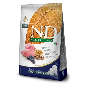 ND Ancestral Grain Dog Lamb, Spelt, Oats and Blueberry Adult Medium and Maxi 12 kg