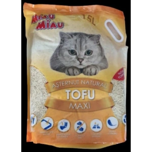 Nisip pentru pisici MIAU MIAU Tofu VANILIE 15L - Img 6