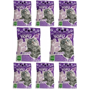 Pachet 8 x Nisip pentru pisici Mon Petit Ami Tofu LAVANDA 5L