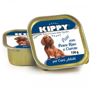 Pate Kippy dog, cu peste, orez si morcov, 150g