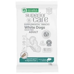 Superior Care White Dogs GF Snack Hypoallergenic Digestive Care cu Somon 110 Gr - Img 7