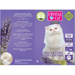 Asternut igienic pentru pisici Crystal Cat, Tofu, Lavanda, 5 L - Img 2