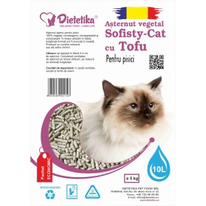 Asternut vegetal pentru pisici, Sofisty-Cat cu Tofu, 10L