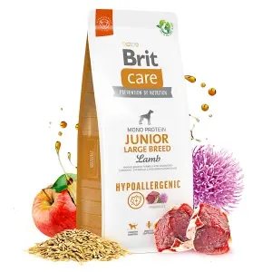 Brit Care Junior Hypoallergenic Large Breed Miel si Orez 12 kg + 3 kg