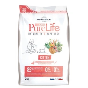 Hrana Uscata Grain Free Pisoi Femele Gestante PureLife Kitten Rata Sardine 2 kg