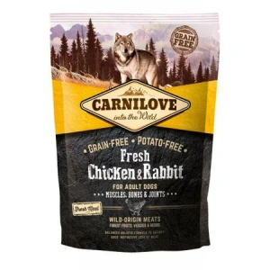 Hrana uscata pentru caini Carnilove Fresh, Pui si Iepure, 1.5 kg