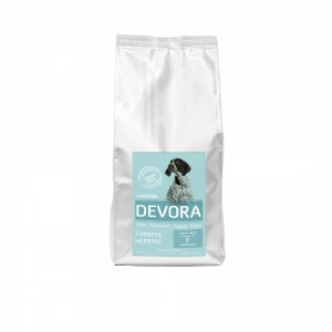 Hrana uscata pentru caini Devora Grain Free Starter cu curcan, hering si mazare 7.5 kg
