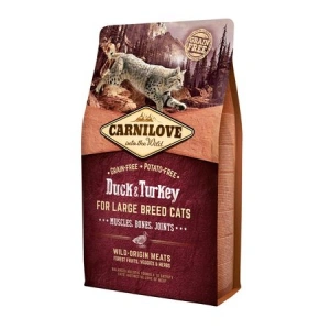 Hrana uscata pentru pisici Carnilove, Talie mare, Rata & Curcan, 2 Kg