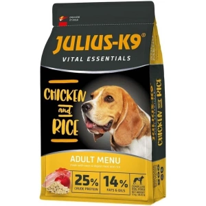 Hrana uscata super-premium, Julius K9 Adult Vital Essentials, Pui si Orez - 12kg