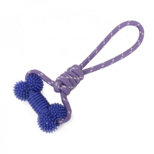 Jucarie pentru caini cu sfoara din cauciuc termoplastic 13x33cm